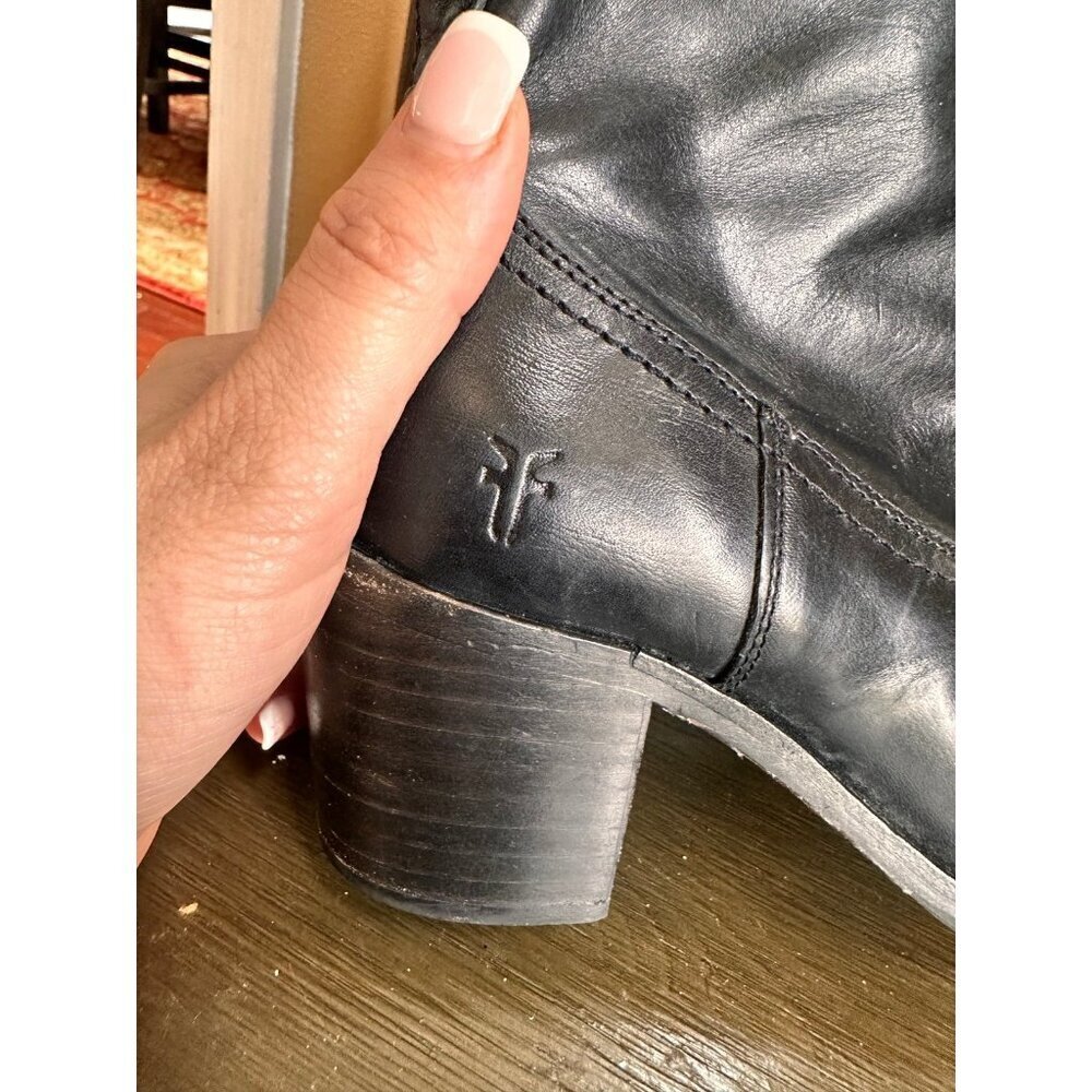 Women’s frye kendall zip short black boots size 6.5 - Picture 4 of 6